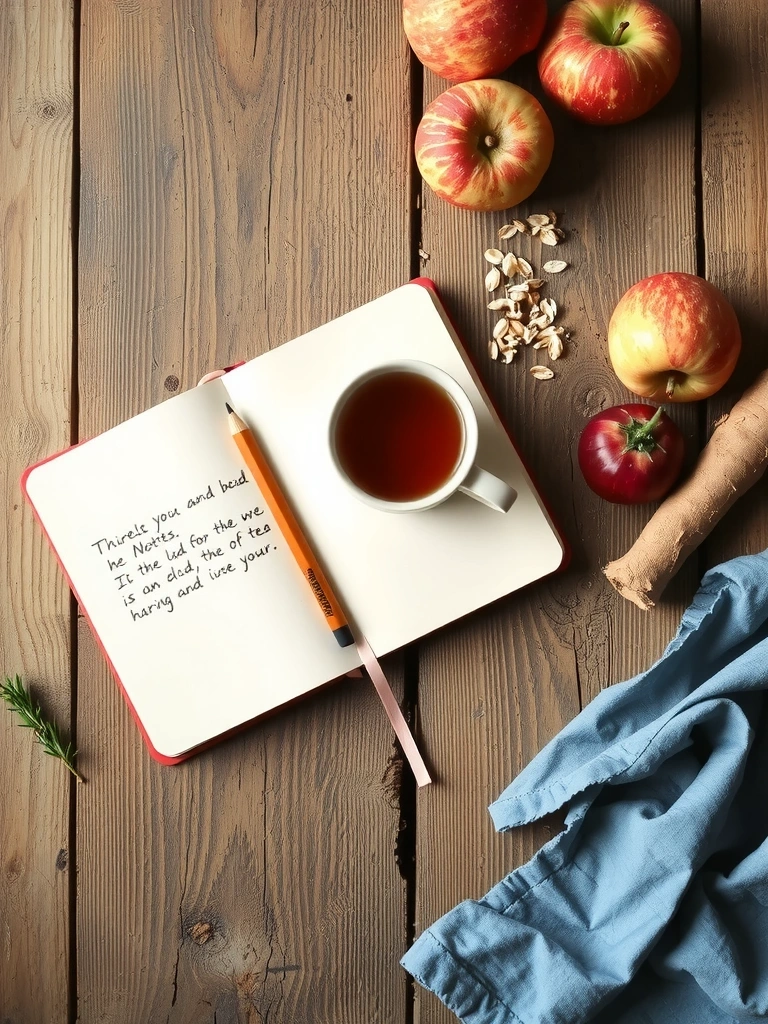 Notitieboekje met voedingsplan